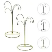 Ornament Display Stand Holder Christmas Hanger Hook Dog Cat Glass Ball Gold