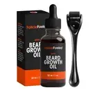 Beard Growth Kit - Microneedle Derma Roller & Biotin Beard Oil - Beard Roller...