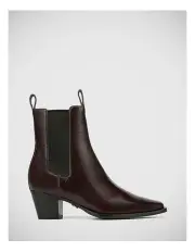 [Wittner] Ryde Crinkle Patent Leather Ankle Boot in Raisin