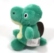 EBOT teal green DINOSAUR ANIMAL FINGER PUPPET Ganz plush new