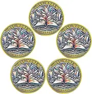 Book Lovers Decision Coin - 'One More Chapter' vs 'Go to Bed' Dual-Sided Medallion (Pack of 5)