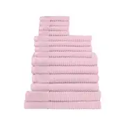 Jenny Mclean Royal Excellency 600GSM 14PC Bath Linen Set - Baby Pink