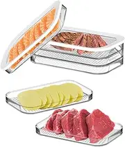 Deli Meat Container for Fridge,Lunch Meat Container for Refrigerator,Lunch Meat Cheese Container for Refrigerator,Stackable Food Storage Boxes With Lid Cold Cuts ,Salami,Bacon ,BPA Free,18.6oz 1 Pack