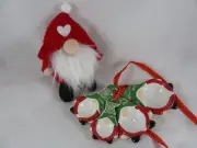 Christmas Gnome lot cloth ornament and Measuring spoons