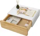 Floating Nightstand White with Drawers Modern Bedside Table Organiser Fully Asse