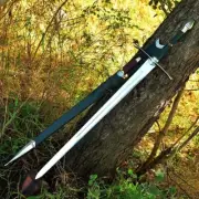 Custom HAND Forged Carbon Steel Viking Sword, Anduril Sword,Wedding Gift, Gift