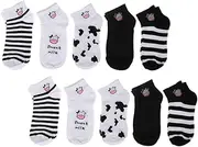 [TENDYCOCO] 2 Sets Cow Socks Cow Plushies Cow Pattern Socks Cute Socks Running Socks Ankle Socks Thin Socks Women Socks Adult Fitness Socks Women Socks No Show Socks Summer Socks Cotton
