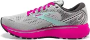 Brooks Women's Ghost 14 Neutral Running Shoe - Oyster/Yucca/Pink - 5.5 Medium