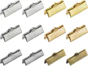 180Pcs Ribbon Crimp Clamp Ends, 22Mm Bookmark Pinch Cord End Clasps for DIY Craf