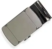 [Glamexx24] Belt Buckle Men's Belt Replacement Buckle Ratchet Automatic Belt Buckle Belt Accessories Suitable for Width 35 mm Belt, Silver with segmented pattern, Einheitsgröße