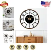 Oversized Mid Century Modern Wall Clock - Silent Quartz Art for Home 13.7”