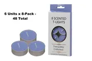 6x8-Pack Tranquility Collection Tealights Lavender & Cherry Blossom Candle (4 Hour Burn)