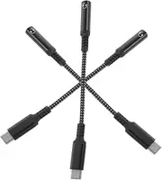 OKUMEYR 3pcs Type C to Audio Jack Adapter Cables USB C Headphone Jack Converter Lightweight and Durable for Mobile Devices Sleek Design for Go Use