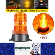 1x Amber LED Emergency Strobe Light 100x130mm Roof Flashing Beacon Warning Light