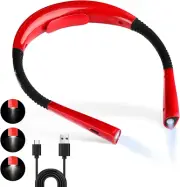 Neck Reading Light, Book Light for Reading in Bed,Usb Rechargeable, Dual Cell an