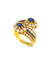 Graff 18K 2.25 ct. tw. Diamond & Sapphire Ring (Authentic Pre-Loved)