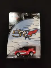 Hot Wheels 100% 50th Corvette SR-2 Convertible Red Real Rider 1:64 Scale