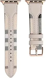 [YiGuoTech] Designer Watch Band Compatible with Apple Watch Band 38mm 40mm 41mm 42mm 44mm 45mm 49mm for Men and Women, Luxury Leather Replacement Wristbands Apple Watch Ultra 2 andiWatch 9 8 7 6 5 4 3 2 1 SE