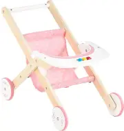 Hape Dolls Stroller/Pram Kids/Toddler 3y+ Play Parent Pretend Wooden Toy Pink