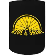 Alcohol Stubby Holder - Ride And Shine - Funny Novelty Birthday Gift Joke Beer Can Bottle Coolie