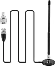 Aswalling CB Aerial Antenna 27MHz Soft Whip Magnetic Base BNC PL259 Connector CB Aerial Antenna for Cobra
