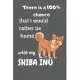 There is a 100% chance that I would rather be home with my Shiba Inu: For Shiba Inu Fans