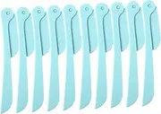 Ipetboom Lightweight Non-slip Grip Portable Eyebrow Razor 10pcs Stainless Steel Travel Razor for Women's Facial Hair Removal