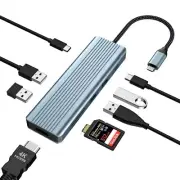 9 in 1 USB C Hub, USB C Dock, Docking Station with 4K@30Hz HDMI, 3 x USB 3.0,...