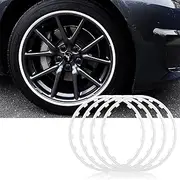 Rim protector Wheel Rim Protector Car Wheel Rim Protectors Set Of 4, Wheels Rim Protectors Tyres Tire Guard, 16-20Inch Wheels Protectors, Moulding Trim Wheel Decoration 0809(Color:04,Size:18 inch)(5,1