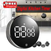 Magnetic Digital Kitchen Timer LED Countdown Cooking Work Loud Alarm Stopwatch