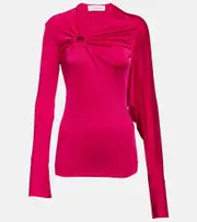 [Victoria Beckham] Victoria Beckham Gathered jersey top AU 6 pink