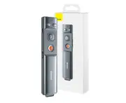 Baseus Orange Dot Wireless Presenter (Red Laser)-Grey