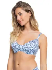 ROXY Sunset Boogie D CUP Bikini Top BNWT Size XL/14 RRP $75.99