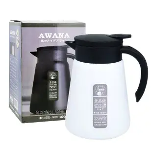 【AWANA】AWANA日式不鏽鋼真空保溫壺-800ml-白色(1入組)