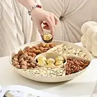 Snack Tray Fruit Plate Capacity Fruit Plate with 6 Compartments Food for Fruits