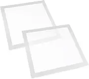 KALLORY 2pcs Aluminum Ceiling Light Cover for Kitchen and Bathroom Square Surface Mount Ceiling Light Trim