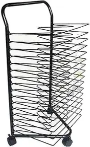 Art Drying Rack,Stacking Rack for Painting,15 Shelves Art Drying Racks Suitable for Home and Art School Canvas Rack Art Storage (Color : Black)