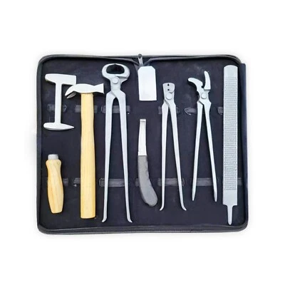 Heavy Duty Professional Horse Care Farrier Tool Kit Hoof Clincher Nipper