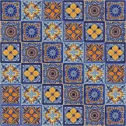 100 Mexican Talavera Hand Made Ceramic Tiles 4" Assorted Designs F70