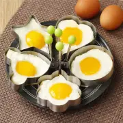 5pcs/Set Egg Mold Pancake Mould Fried Cooking Shaper Kitchen Tool Gadget #JPUS