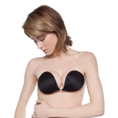 NuBra Women's Feather Lite Bra (Black, E)