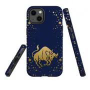 For Apple iPhone 13 Case, Armour Back Cover, Taurus Drawing