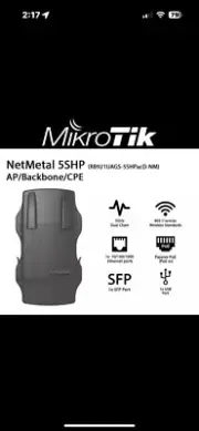 Mikrotik NetMetal 5SHP RB921UAGS-5SHPacD-NM Waterproof AP/Backbone/CPE - US