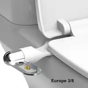 New Bidet Attachment Ultra-Slim Toilet Seat Double Nozzle Spiral Adjustable Water Pressure Non-Electric Ass Sprayer 3-8 FR ES NL Europe