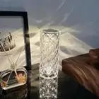 Crystal Lamp Touching Control Rose Shadow Crystal Table Lamp, Color Changing RGB