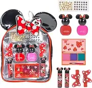 Townley Girl Disney Minnie Mouse s' Cosmetic Make-Up Gift Bag Set Includes Lip Gloss, Nail Polish & Hair Accessories for Children Girls from 3 Years