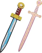 BESPORTBLE Foam for Children 2pcs 3d Folding Swords Toy for Boys Girls Fencing Training Halloween Props Child-friendly Design