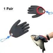1Pair Fish Catching Gloves Anti-slip Waterproof Anti-Cut PE Nylon Fishing Gloves