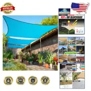 Stylish 6' x 7' Rectangle Turquoise Shade Sail - Perfect for Patios & Pools