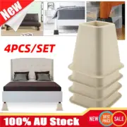 4pcs Bed Furniture Risers 6 Inch Heavy Duty Adjustable Desk Lifts Leg Extenders